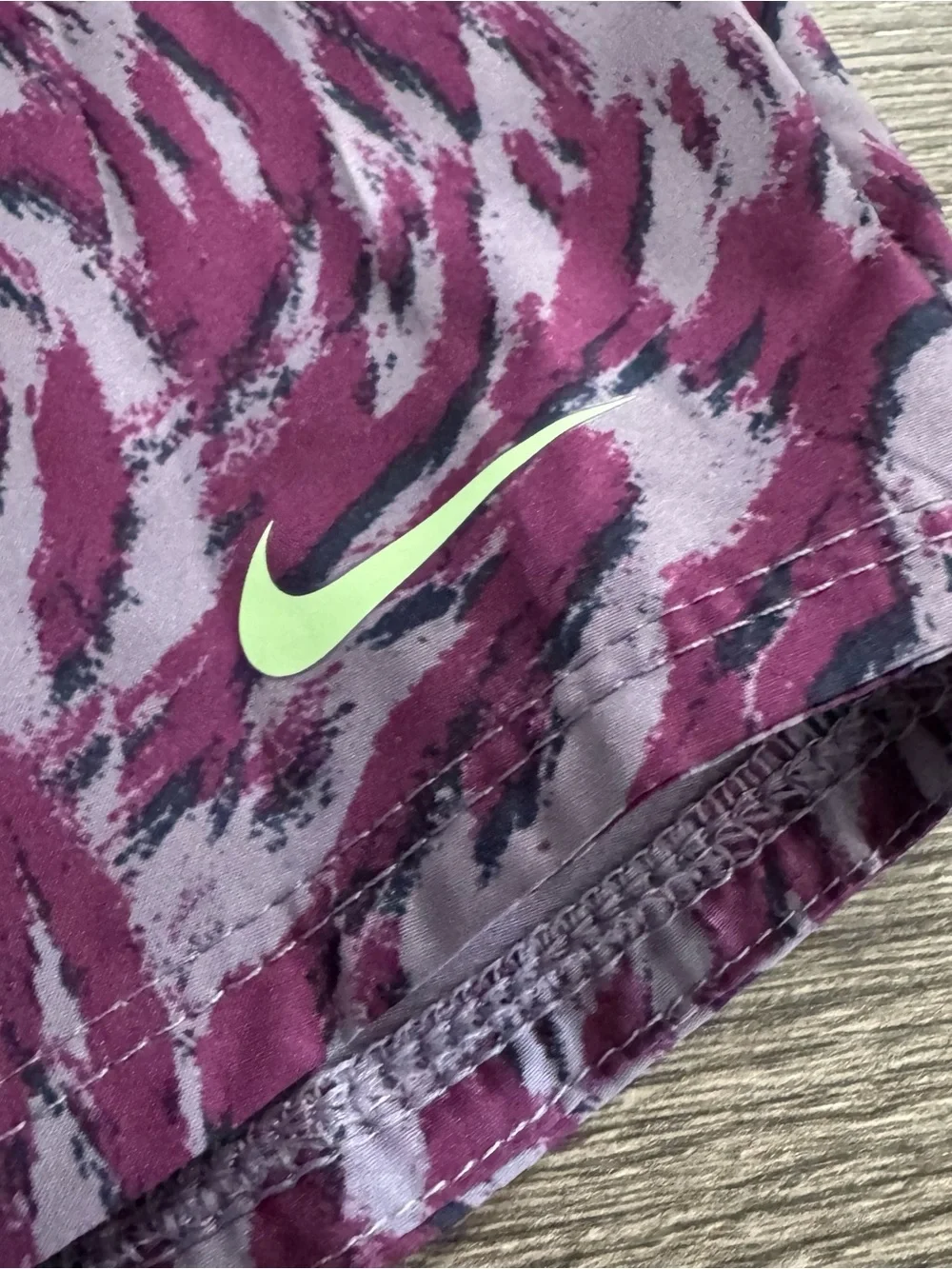 Nike One Kids Girls Woven Shorts Dri-fit Purple Sz L Brief Lined